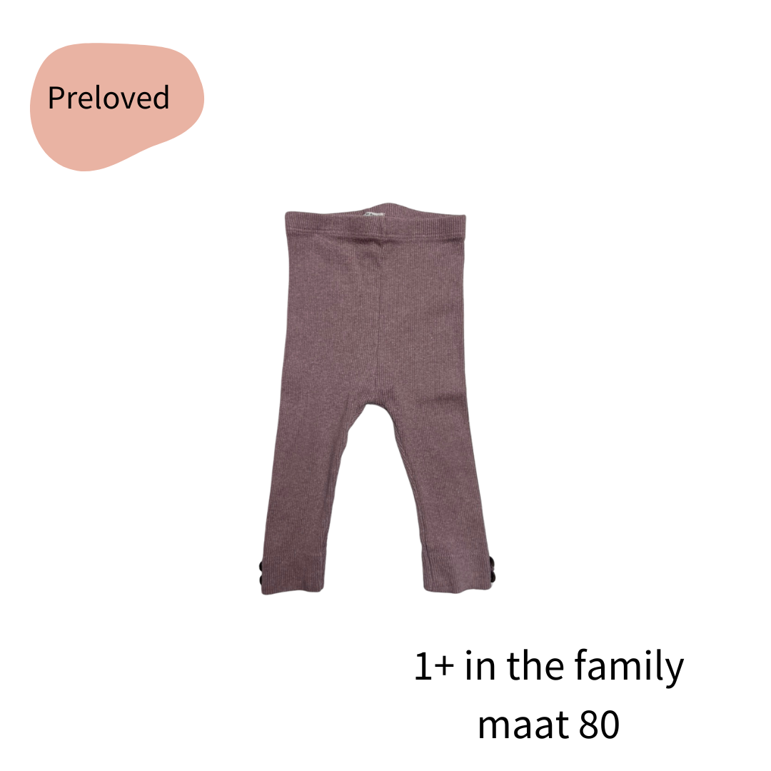 1 in the family legging Sina mauve maat 80 Tokkelientje