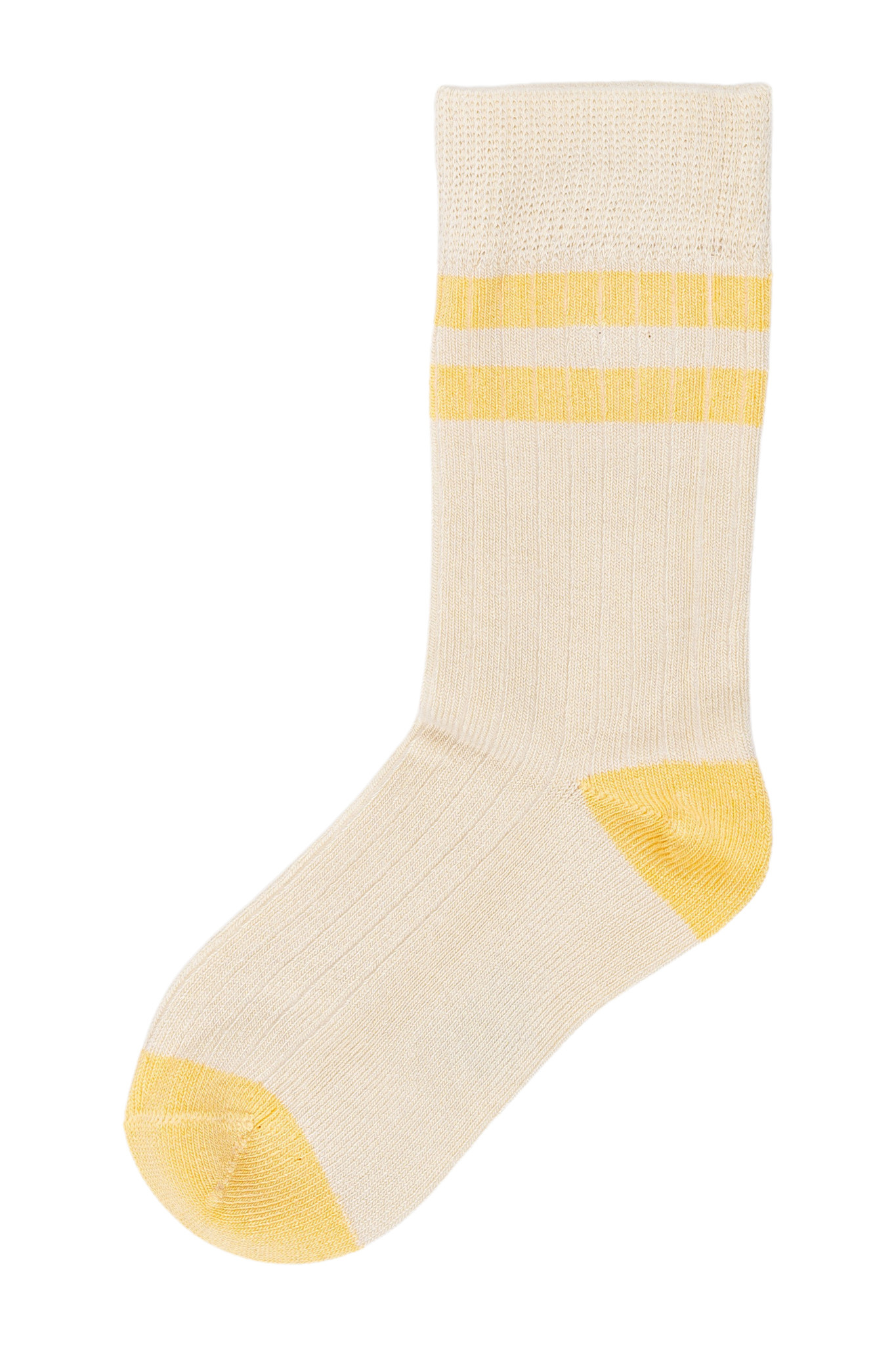 Minipop - Bamboo Socks Sport - Off white/yellow sun-1