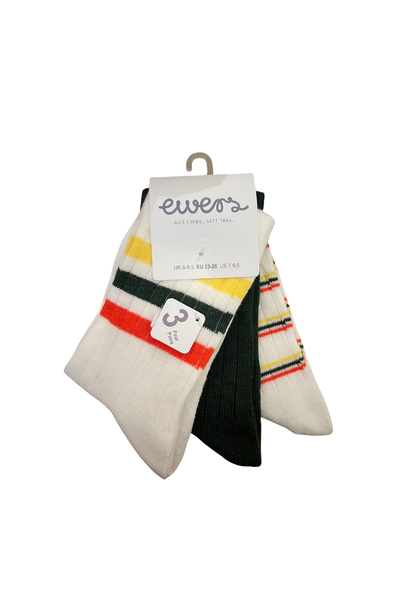 Ewers - Sokken 3-pack Latte Hochlandgrun