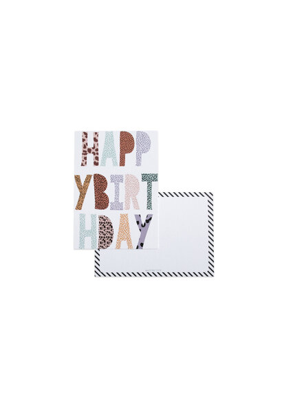 Wenskaart - Happy Birthday Letters