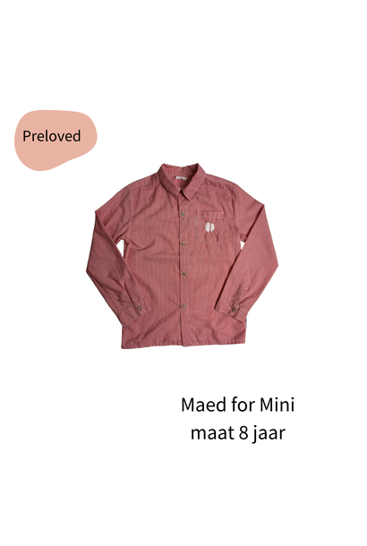 Maed for Mini blouse rood gestreept maat 128