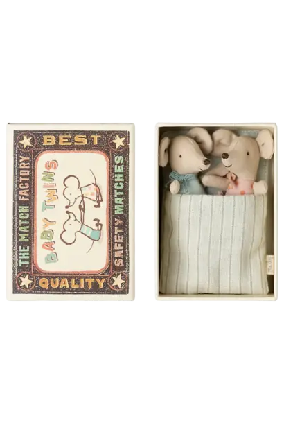 Maileg - Twins, baby mice in matchbox