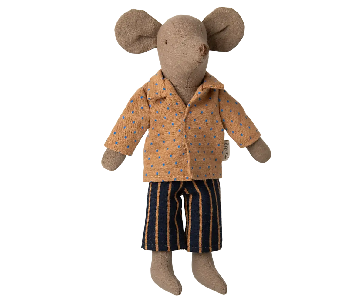 Maileg - Shirt and Striped pants - dad mouse-2