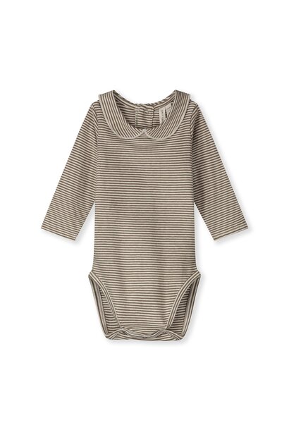 Gray Label Baby Collar Onesie GOTS woody-cream