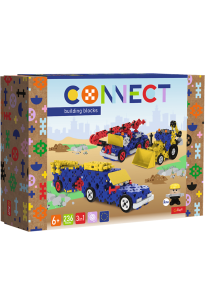 Connect - Bouwvoertuigen met trailer