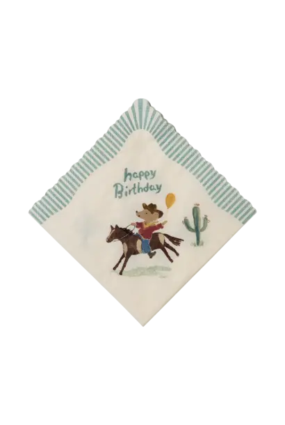 Maileg - Servetten, Happy birthday - Cowboy