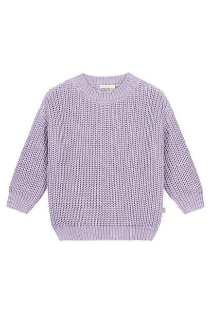 Yuki - Chunky Knitted Sweater - lilac