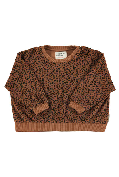 Piupiuchick Sweatshirt - Brown Animal Print