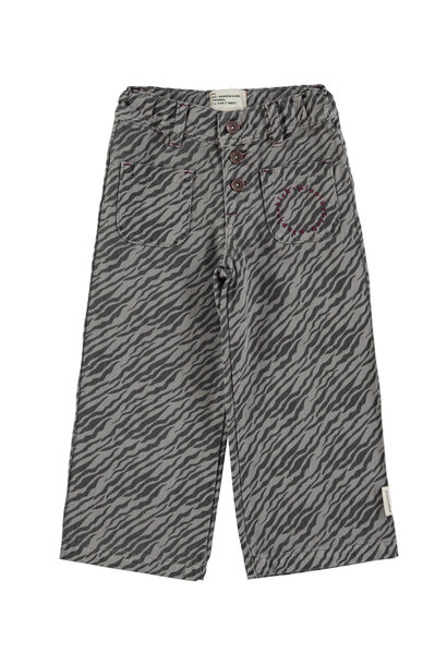 Piupiuchick Trousers - Grey Zebra Print - 10 year