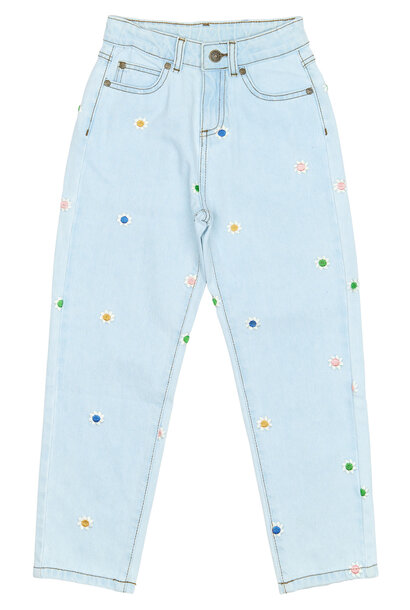 The New - Porscha Mom Fit Jeans L. Blue Denim