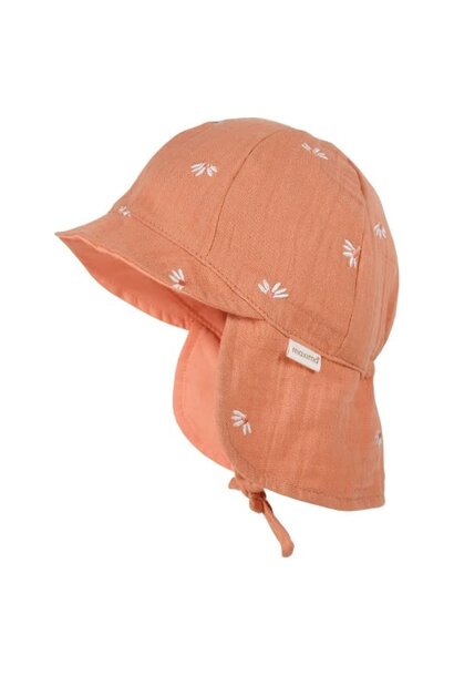 Maximo Baby Cap Musselin Cork Washed met margriet
