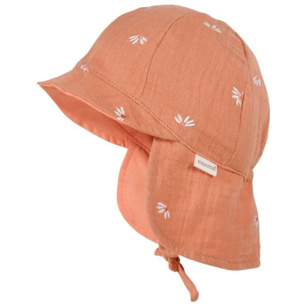 Maximo Baby Cap Musselin Cork Washed met margriet-1