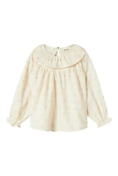 Lil' Atelier Nethe LS Shirt - Pastel Parchment