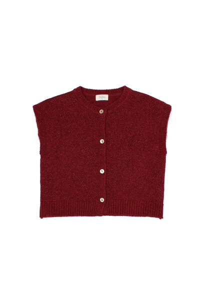 Buho Lurex Waistcoat burgundy