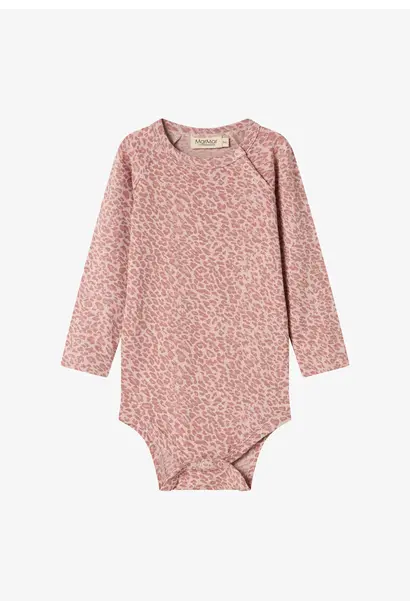 Marmar Leo body LS leopard romper rose dust leo