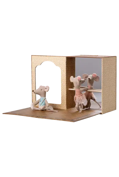 Maileg - Ballet mice in dance studio, Little sister and brother
