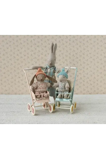 Maileg - Winter rabbit, Micro - Sand - Mint