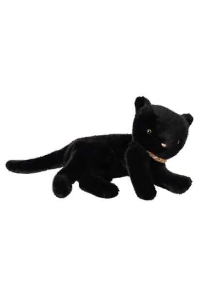 Maileg - Sleeping kitten plush, Medium - Black