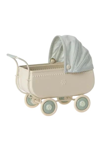 Maileg - Pram, Micro - Blue