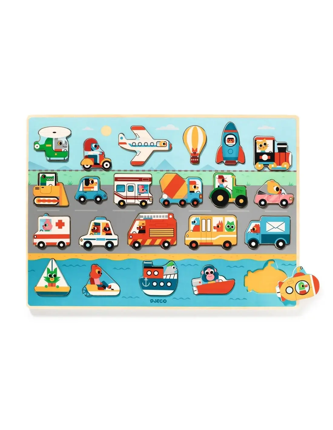 Djeco - Puzzel Vroom-1