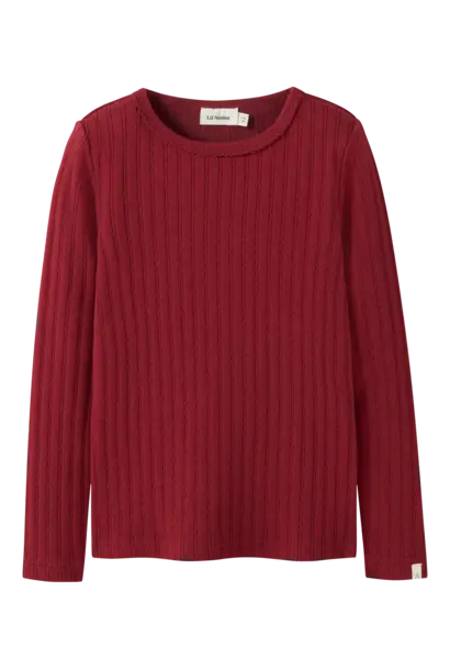 Lil' Atelier Frita LS Top - Red Dahlia