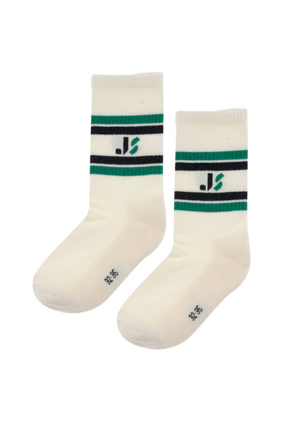 Jenest JS Sport Socks off white green blue