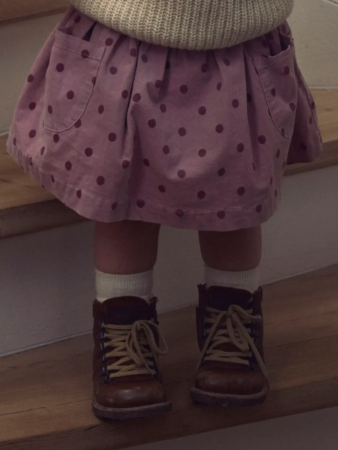 Lil' Atelier Somba Skirt - Violet ice dots-4