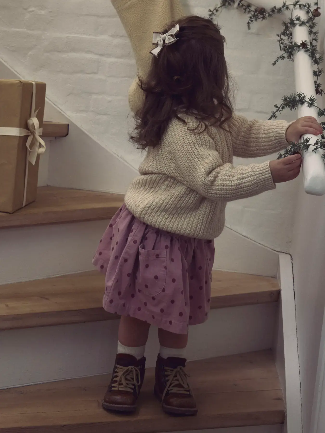 Lil' Atelier Somba Skirt - Violet ice dots-5