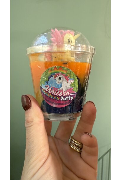 Unicorn regenboog putty met eenhoorn