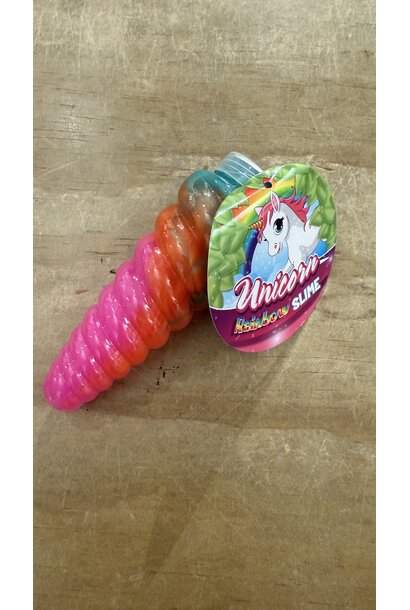 unicornhoorn met slijm mutikleur