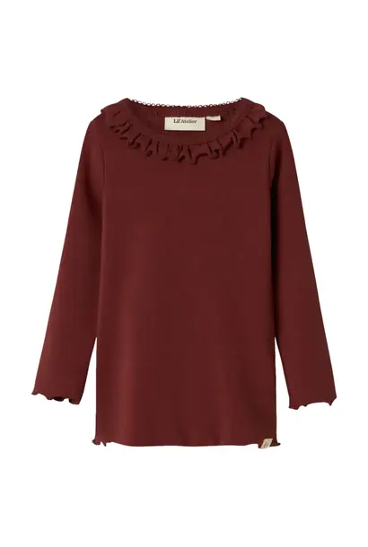 Lil' Atelier Thora Hyk LS Top - Hot Chocolate