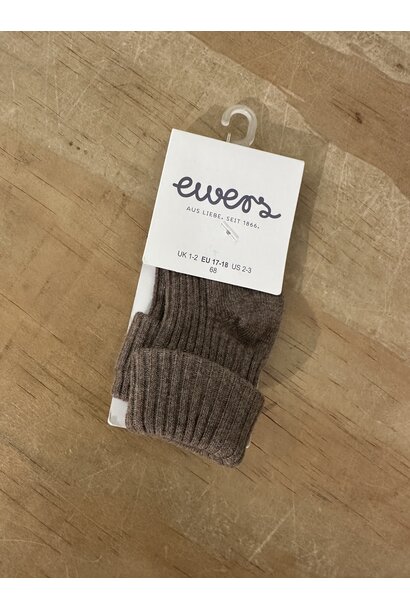 Ewers - Sokken 2800 mocca rib omslag