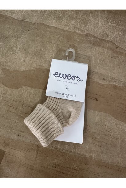 Ewers - Sokken 2150 mottled beige rib omslag