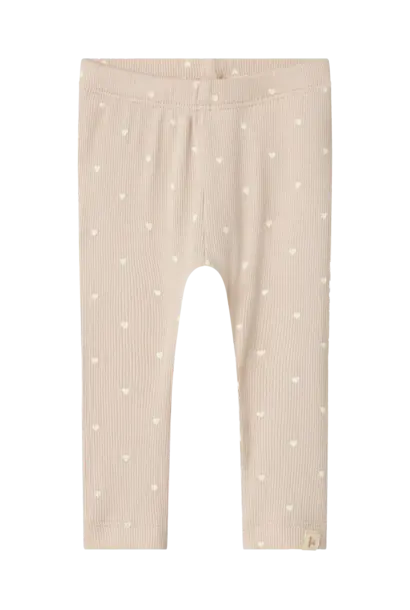 Lil' Atelier Gago Legging Baby- Gray Morn Heart