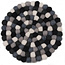 Dekorando FEEL FELT Pot Stand Rond dia 14 cm Noir Blanc