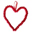 DEKORANDO - Christmas decoration  - Red - Heart 20cm