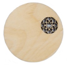 DEKORANDO - Plywood | coaster | Ornament (corner) Natural - 11cm