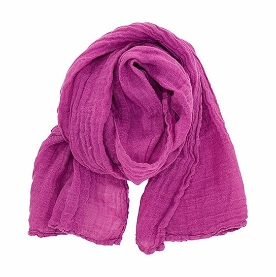 Verslinden Aanpassingsvermogen Werkelijk Pellava, linnen sjaal, pink, 40x180