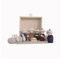 Crèche de Noël - en coffret bois 21x26