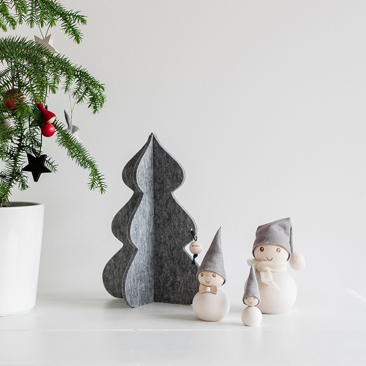 Sapin de Noël en feutre - 23cm