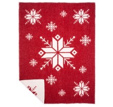 JOLAROS RED - Woolen Blanket - 130x180 - Red