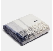 ALPAKA - Classic Check - Alpaca woolen Plaid – Blue/Silver – 150 x 200