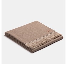 ALPAKA, Exclusive Fishbone, Plaid en laine d'alpaga - Marron / Beige - 130x200