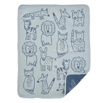 BUDDIES - Cotton baby blanket - Blue - 70x90