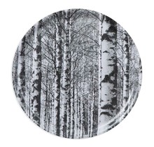 TRAY 40CM BIRCH FOREST, BLACK AND WHITE