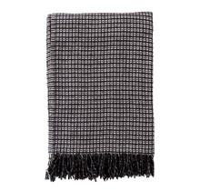 JAVA - wollen plaid - zwart - 130x200