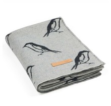 Bird - wool blanket - 130x150