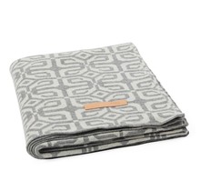 Louhi - plaid en laine - gris clair - 130x150