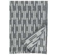 ARKI - Merino Wool and linen blanket - Dark Grey - 130x180