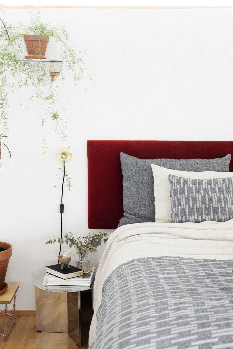 ARKI - Merino Wollen en linnen plaid - Donkergrijs - 130x180